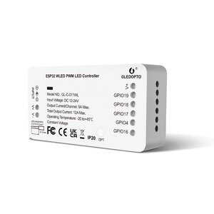 Gledopto ESP32 WLED PWMLEDコントローラー入力電圧DC12-24V総出力電流12 A最大800 IC最大ネットワーク制御付き - Product Image 1