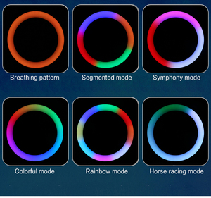 <strong>High</strong> Quality 10 Inch Aluminium LED Selfie Ring Fill <strong>Light</strong> for Live Broadcast Video Adjustable RGB Colour Beauty Makeup Lighting - Product Image 5