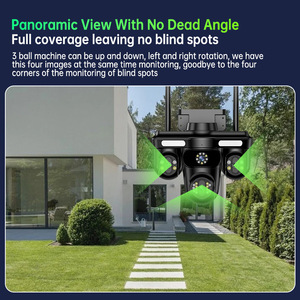 Yüksek kaliteli 3-in-1 360 ° panoramik görünüm güvenlik kamerası 12MP Ultra HD görüntü kalitesi düşük ışık iki yönlü ses CMOS sensör IP ağ - Product Image 2
