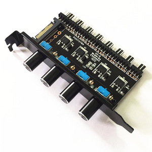 Angitu Sata/IDE Molex Power Supply 12V Laptop PC <strong>PCI</strong> Fan Speed Controller 8 Ports 3Pin/4Pin PWM Fan Speed <strong>Control</strong> Hub - Product Image 1