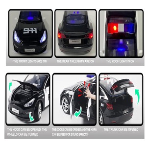 NEW 1:24 S680 Model3 Die Cast <strong>Model</strong> <strong>Car</strong> with Door Opening Engine Hood &amp;Trunk Opening,Pull Back Alloy Toy <strong>Car</strong> With Light Sounds - Product Image 3