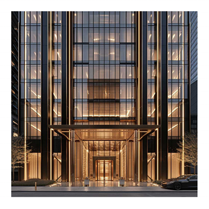 หน้าต่างอลูมิเนียมโปร่งแสงกระจกสองชั้นขนาดใหญ่ดีไซน์กรอบเก็บเสียงโรงแรมหรูสไตล์ทันสมัย - Product Image 6