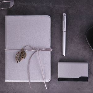 Mother's Day Box Set, A5 Notebook Pen Card Holder Gift for Women Office School Supplies Leaf Notebook Custom Logo Gift Set/ - Product Image 6