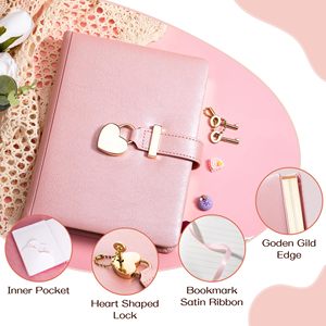 Entrega a tiempo y envío confiable, diario B6 personalizado de PU con cerradura y llave, cuaderno de contraseña de diario bloqueado de tapa dura con cerradura - Product Image 3