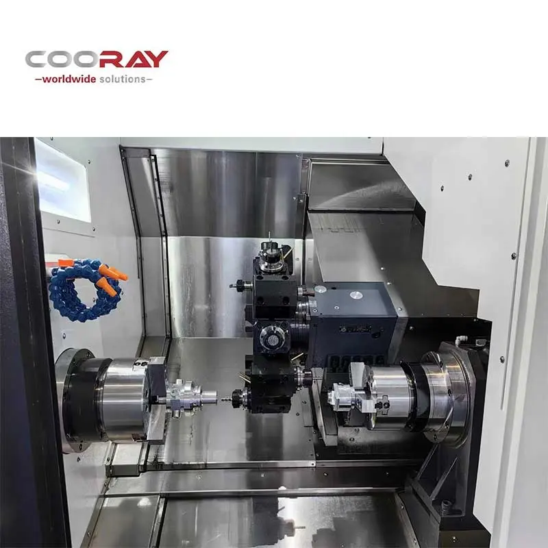 COORAY, gran oferta, herramienta de tipo de husillo doble con eje Y incorporado, servicio de máquina de torno CNC con rodamientos NSK/NTN de viaje