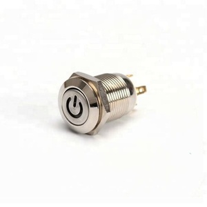 Pulsante 12mm 12V interruttore a pulsante in metallo impermeabile in acciaio inossidabile On/Off momentaneo - Product Image 5