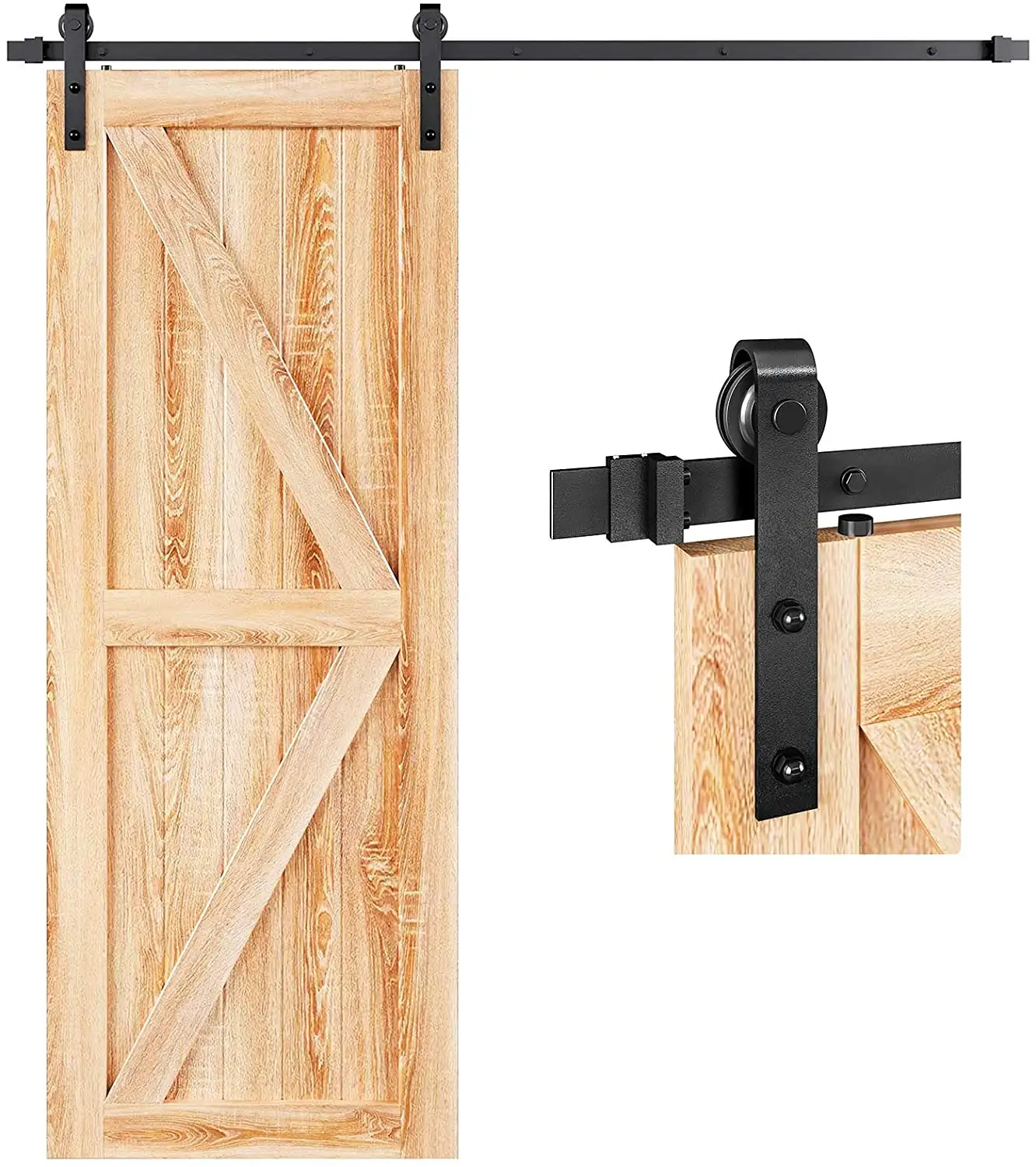 Revêtement en poudre finition quincaillerie de porte de grange pour porte en bois