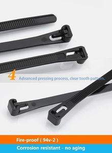 Tự động tái sử dụng buộc quan hệ cáp Zip Nylon 66 nhựa releasable quan hệ Zip kabelbinder điều chỉnh <span class=keywords><strong>Tie</strong></span> kết thúc tốt đẹp - Product Image 5