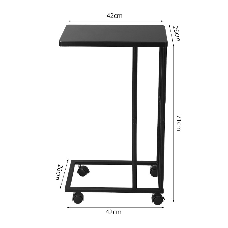 Black bedside table