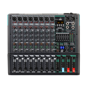 Depusheng PA8 profesyonel 8 kanal ses ses konsolu mikser yerleşik 99 yankı etkisi dijital DJ ses mikseri - Product Image 2