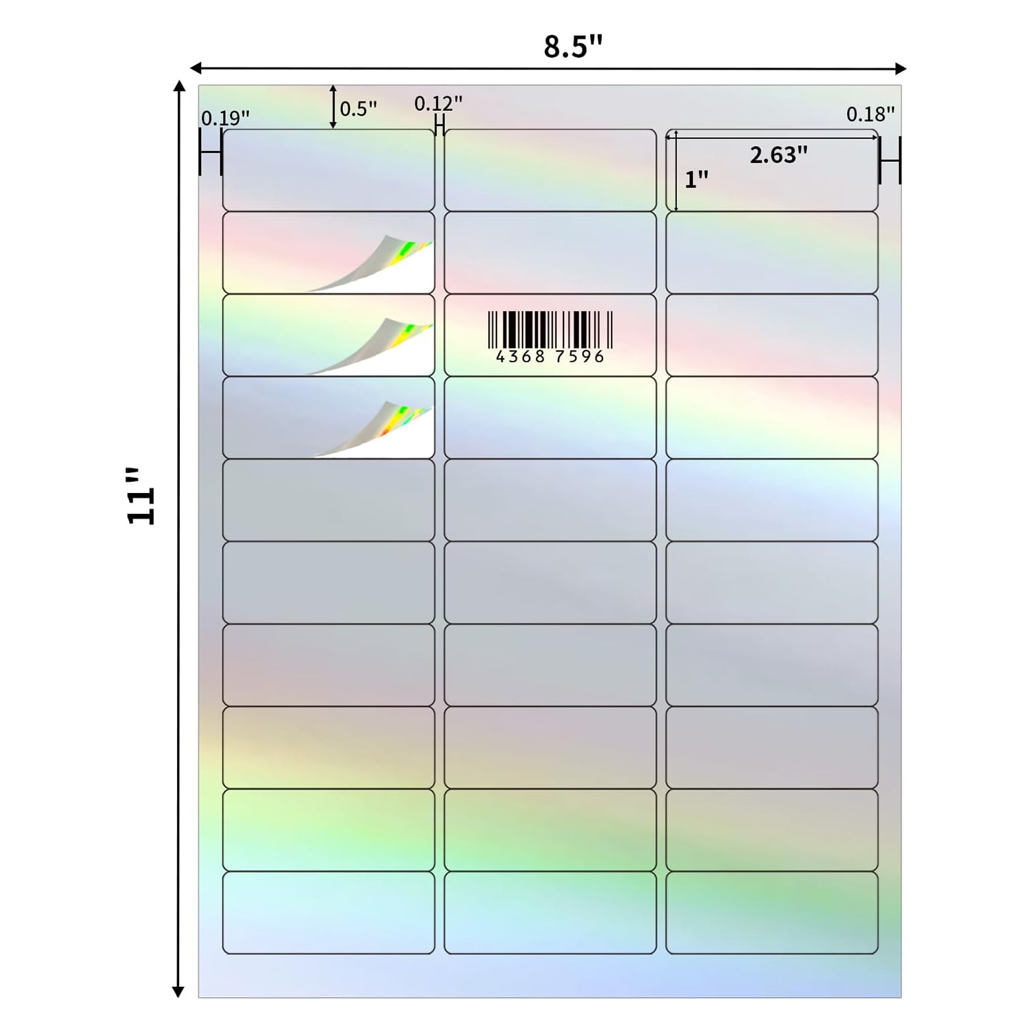 Holographique arc-en-ciel