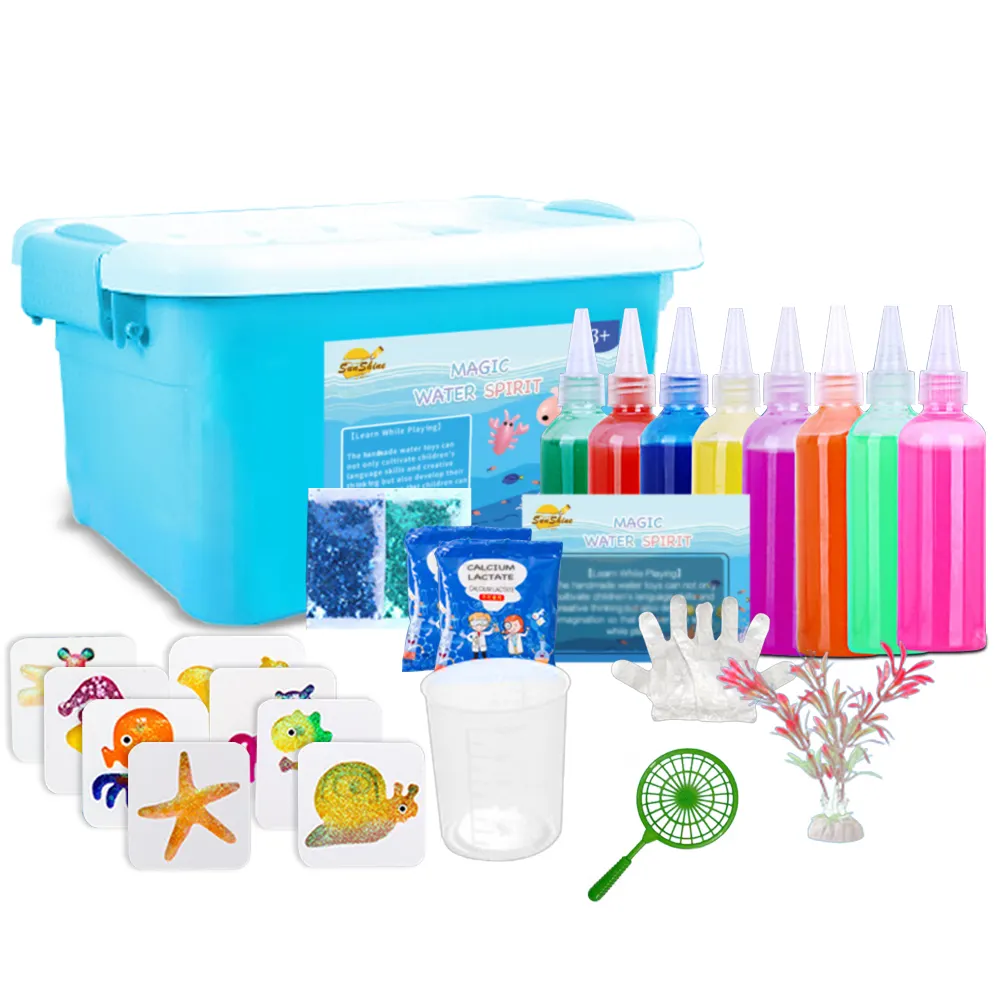 Fatto a mano 8 colori Magic Water Elf Bead Kit modanatura fai da te estate scienza bambini divertenti giocattoli oceanici giocattolo educativo