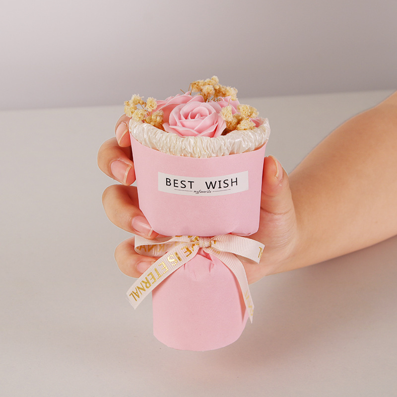 Mini 3 pink rose bouquet