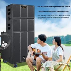 Fonte di fabbrica 500W ad alta potenza 15 pollici Multi-funzionale batteria Mobile esterna palco quadrato linea linea <span class=keywords><strong>Array</strong></span> altoparlante RGB - Product Image 4