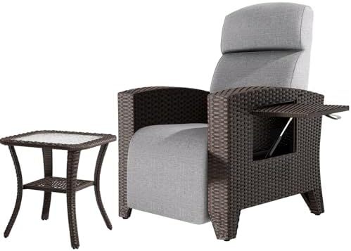 Black brown gray sun lounger-1 left black table-brown 1