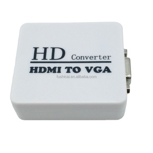 Adaptador convertidor de audio Mini HD a VGA con entrada de audio HD y salida VGA Divisor y convertidor de audio HDMI2VGA