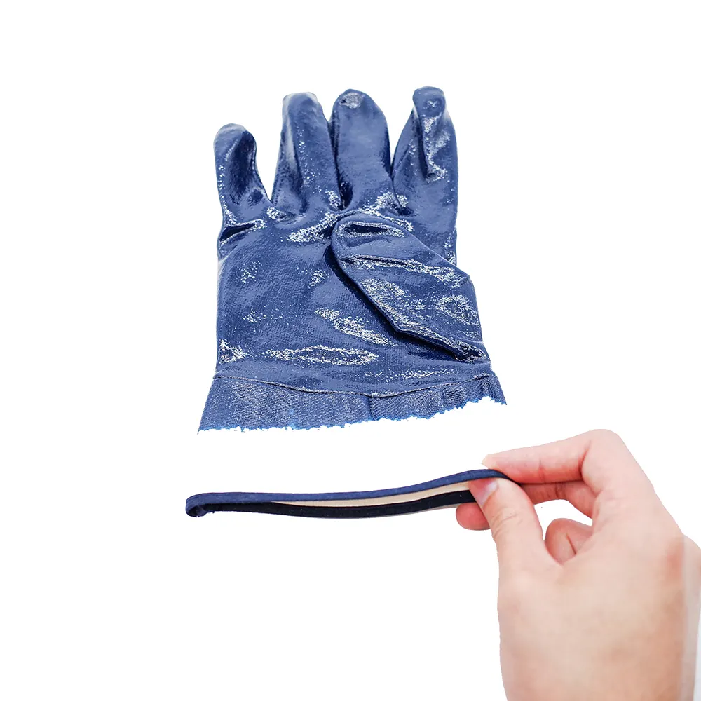 Nuevo diseño de alta calidad Algodón Jersey nitrilo recubierto de nitrilo guantes de trabajo al por mayor