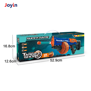 Elektrik büyük Dart tabancası tam otomatik makineli tüfek hızlı yangın 20 Dart dönen davul akülü kumandalı motorlu oyuncak Blaster - Product Image 4