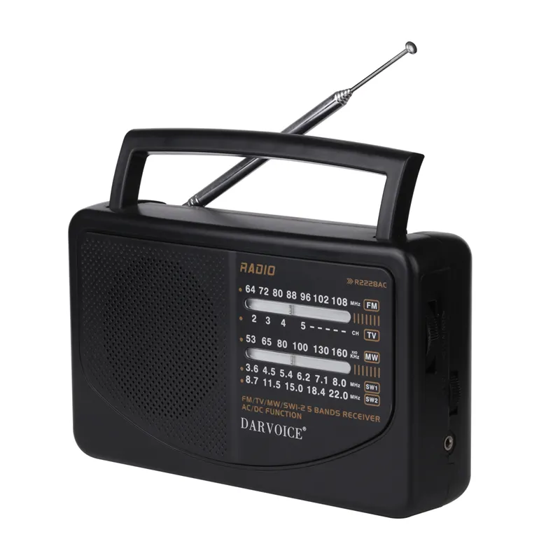 Factory Wholesale Best Sensitivity Receiver Short Wave Portable Fm Mw Sw1-2 Tv 5 Bands Radios