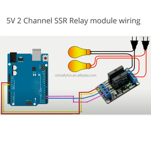 DIYmall 5V 2-Kanal-DC-Relay-Modul G3MB-202P SSR Festkörper-Relay 240VAC 2A Hochniveau-Trigger für Arduino für IoT-Steuerung