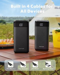 Portable 10000mAh <strong>High</strong>-<strong>Speed</strong> Charger 6 <strong>Outputs</strong> Slim Design Travel Essentials Power Bank 15W <strong>Output</strong> Micro USB <strong>Input</strong> LI-Polymer - Product Image 2