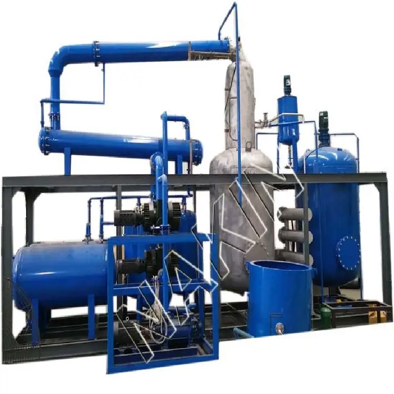 Maquinaria de destilación de aceite de motor Reciclaje de residuos a base Equipo de aceite a la venta Planta de aceite de motor reciclado Garantía negra 3 años