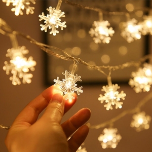 Luz LED de copo de nieve, luz nocturna LED, cadena de luces, caja de batería, luces decorativas para fiesta de Navidad - Product Image 2