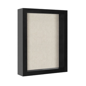 <strong>12x15</strong> Shadow Box <strong>Frame</strong> with Linen Background and 8 Stick Pins Deep Display Box for Art - Product Image 1