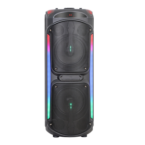 中国製oem odm skdダブル12インチサブウーファー40w rmsパワーハイパワーフラッシングLEDモバイルトロリーBluetoothスピーカー