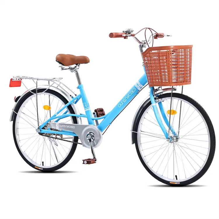 Classic Vintage City Bicycle 26-Inch Ladies Bike con cesta Barato 28 Fahrrad para mujeres y hombres Ocasión en la playa