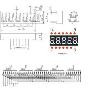 Pollici rosso comune catodo/anodo 5 tubo digitale 3561 modulo Display ASLED - Product Image 4