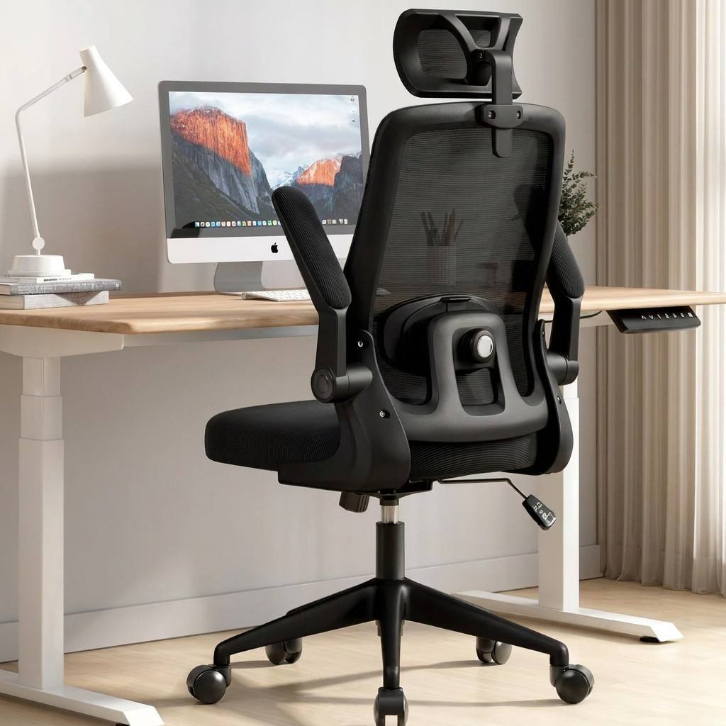 Black frame+Black mesh+with headrest