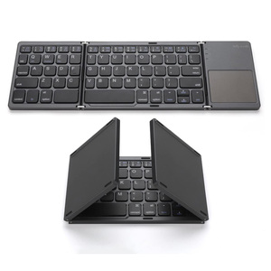 Miniteclado plegable inalámbrico BT con panel táctil, para Windows, Android, IOS - Product Image 1