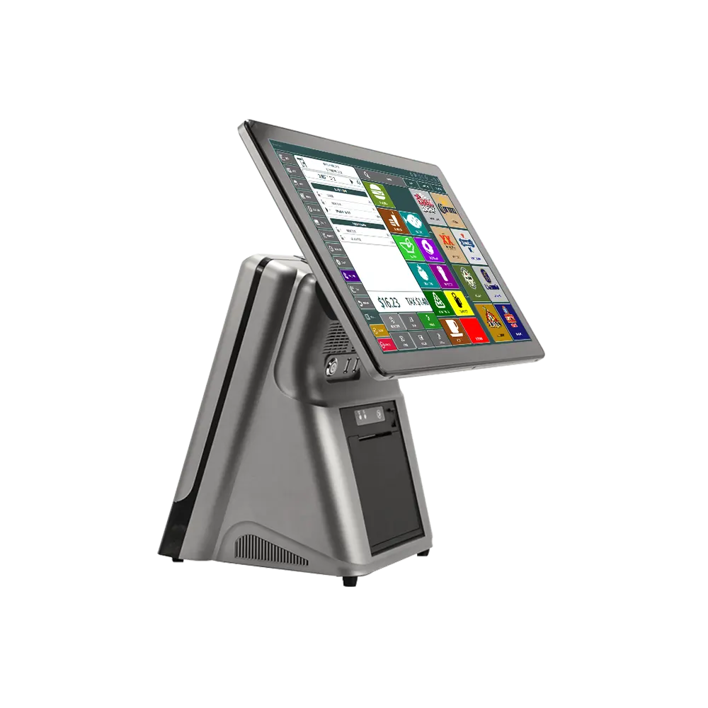 Dispositivo de sistema POS de caja registradora de uñas para salón Ubuntu OS i5 con impresora térmica incorporada para servicios de belleza y cuidado de uñas
