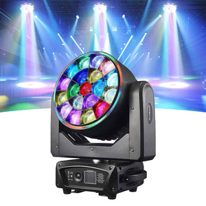 RZ 19 X15W RGBW 4 IN1 <span class=keywords><strong>LED</strong></span>-Punkts teuerung DMX512 <span class=keywords><strong>LED</strong></span>-Streifen ring effekt Wasch zoom Bee Eye Moving Head Light für KTV Party Concert - Product Image 1