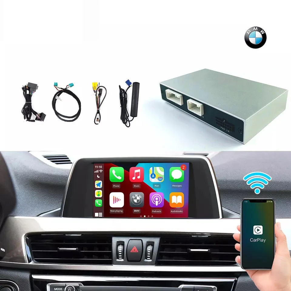 Wireless Apple Carplay Android Auto Airplay Mirror Link Video Interface For Bmw Cic Carplay E90 E92 E93