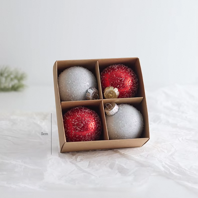 Red 526-11 (8cm red and white dew drops 4 pack)
