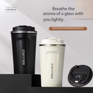 Smart Coffee <strong>Cup</strong> with Temperature Display 350ml 510ml Stainless Steel Water Bottle Double Wall Vacuum Flasks &amp; Thermoses - Product Image 3