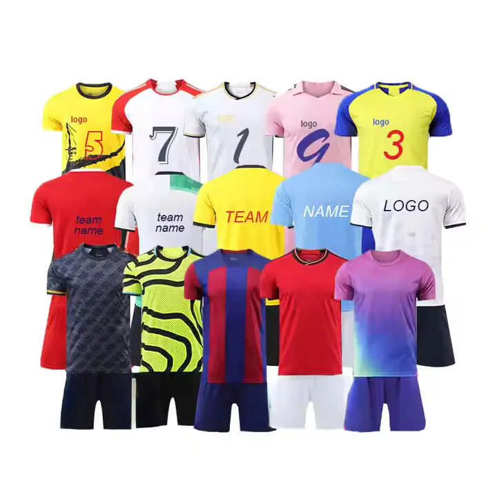 Uniforme de football pour enfants personnalisé maillot de football par sublimation 2023 2024 entraînement de match maillot de football respirant à séchage rapide