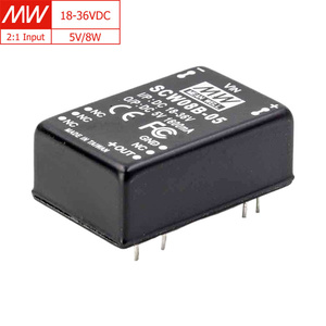 MEAN WELL SCW08B-05, EMI Filter, 18-36VDC <strong>Input</strong>, 5V/8W <strong>Output</strong>, <strong>DC</strong>-<strong>DC</strong> Converter, Industrial &amp; Instrumentation Applications - Product Image 1