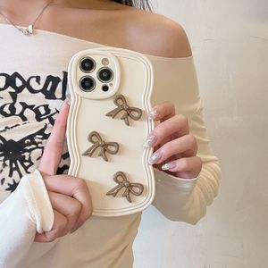 เคสโทรศัพท์ลายโบว์สามมิติสุดเจ๋งสำหรับ iPhone14pro MAX สำหรับ iPhone 16 15 14 13แบบนิ่ม - Product Image 4