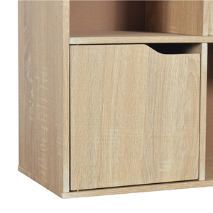 MDF אחסון ארון ספק גיאומטרי בציר סגנון כוננית אלון עץ מבטא אחסון ארון סלון ארונות - Product Image 6