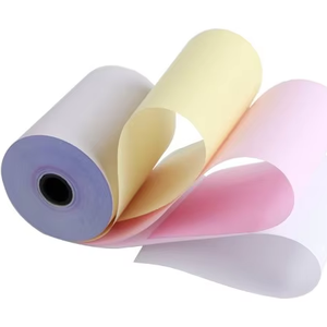 Rollo de papel Bond sin carbón de tamaño personalizado, buena imagen de impresión CB CFB CF Blue NCR, papel de impresión para ordenador - Product Image 1