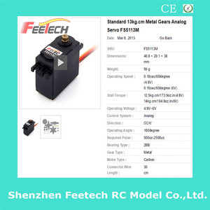 Feetech, высококачественный Аналоговый сервопривод, 6 В, 13 кг, 180 градусов, медный корпус, основной двигатель для роботов, программирующих RC, Запчасти и аксессуары - Product Image 6