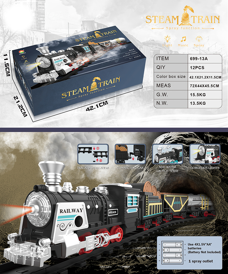 699-13A (4*AA 3 Carros 1 Pulverizador de Niebla)