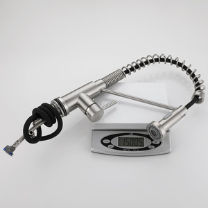 Châu Âu nhà bếp vòi nước kim loại màu xám thép không gỉ Hot & Cold nước Mixer tap kéo bồn rửa vòi thiết kế hiện đại nhà máy bán buôn - Product Image 3