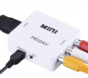HDMI2AV Compuesto Mini HD 4K entrada a 3 RCA Audio Video AV CVBS Caja convertidora para computadora DVD a HDTV