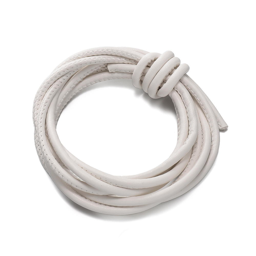 Fil à crochet à âme en coton PU - blanc, 2 mètres
