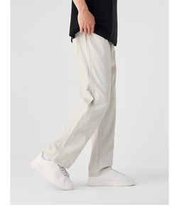 <span class=keywords><strong>Retro</strong></span> Vibe Mix Hiện Đại Twist loe Scimitar Quần Của Nam Giới Giản Dị Dây Kéo Quần Với Cong Chi Tiết 100% Cotton - Product Image 6