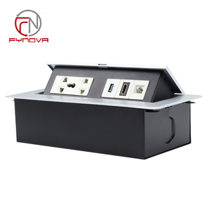 Enchufe emergente de escritorio de oficina 2025, toma de corriente de datos ocultos con LAN USB 3,0 16A, tira de alimentación de mesa de conferencia de corriente nominal - Product Image 5